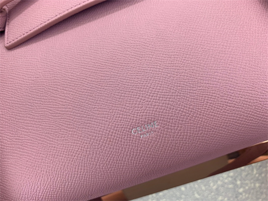 Celine Micro Belt Bag In Pink Grained Calfskin