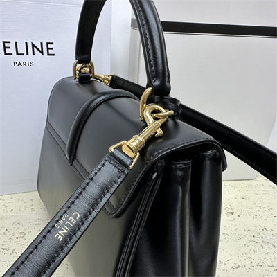 Celine Small 16 Bag In Satined Calfskin Black