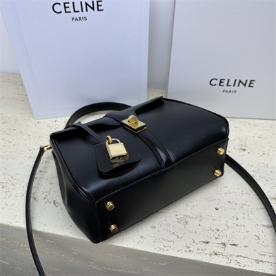 Celine Small 16 Bag In Satined Calfskin Black