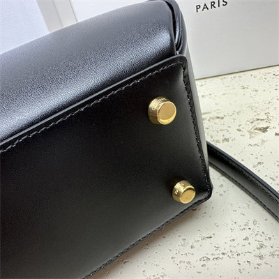 Celine Small 16 Bag In Satined Calfskin Black
