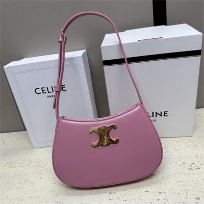Celine Medium TILLY Bag In Shiny Calfskin Pink