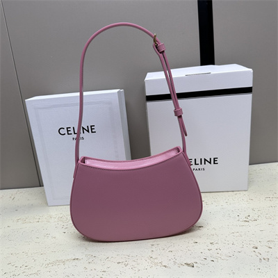 Celine Medium TILLY Bag In Shiny Calfskin Pink