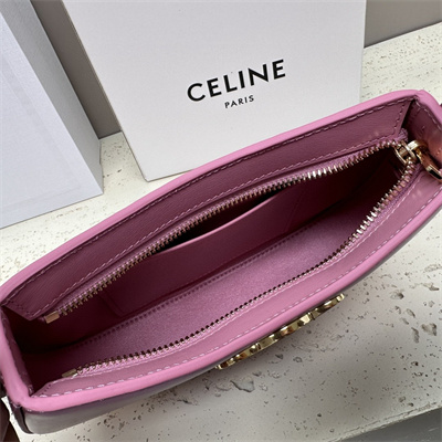 Celine Medium TILLY Bag In Shiny Calfskin Pink