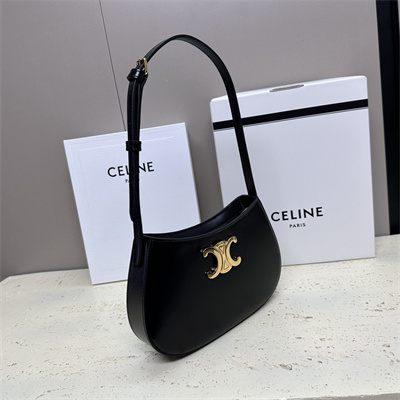Celine Medium TILLY Bag In Shiny Calfskin Black