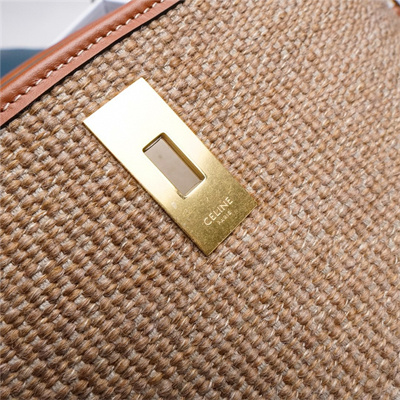 Celine Bucket 16 Bag In Textile With Celine Jacquard Brown Multicolor