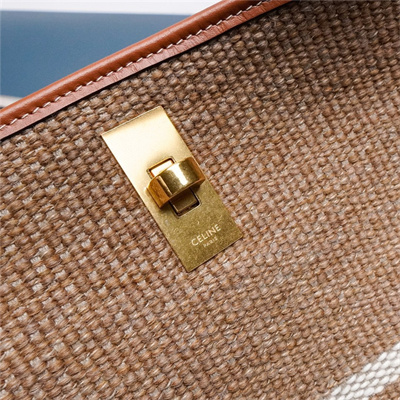 Celine Bucket 16 Bag In Textile With Celine Jacquard Brown Multicolor