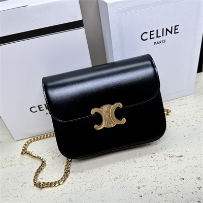 Celine Medium College Bag In Shiny Calfskin Black