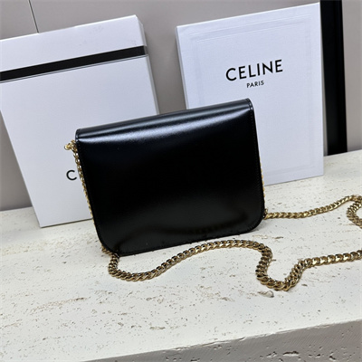 Celine Medium College Bag In Shiny Calfskin Black