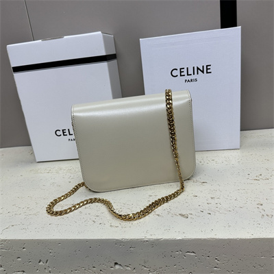 Celine Medium College Bag In Shiny Calfskin Light Stone