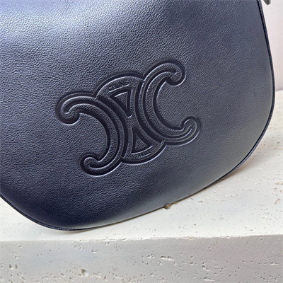 Celine Medium Heloise  Bag Cuir Triomphe In Supple Calfskin Black