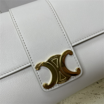 Celine Teen VICTOIRE Bag In Supple Calfskin White