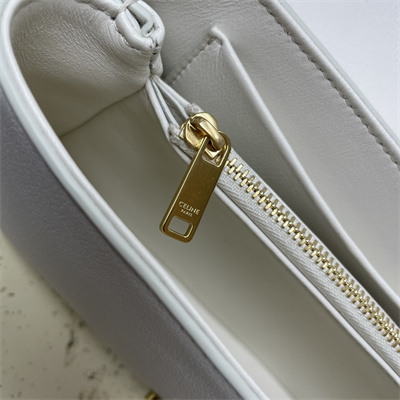 Celine Teen VICTOIRE Bag In Supple Calfskin White