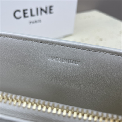 Celine Teen VICTOIRE Bag In Supple Calfskin White