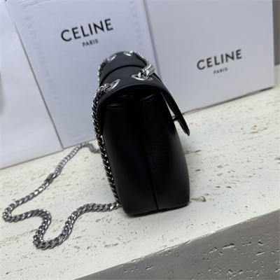 Celine Teen VICTOIRE Bag In Supple Calfskin Black/Silver