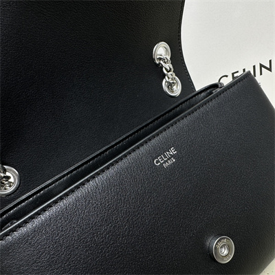 Celine Teen VICTOIRE Bag In Supple Calfskin Black/Silver