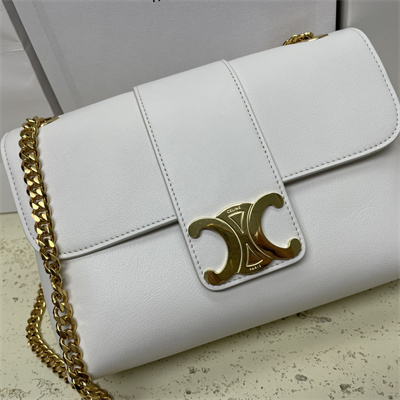 Celine Medium VICTOIRE Bag In Supple Calfskin White