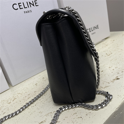 Celine Medium VICTOIRE Bag In Supple Calfskin Black/Silver