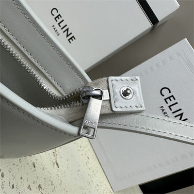 Celine Medium TILLY Bag In Shiny Calfskin White