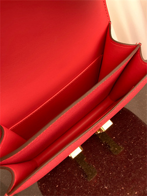 Constance Bag Epsom Leather 18CM Gold/Silver Tone Metal In Rose Lipsur Color  HS