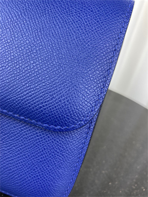 Constance Bag Epsom Leather 18CM Gold/Silver Tone Metal In Blue Electric Color HS