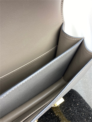 Constance Bag Epsom Leather 18CM Gold/Silver Tone Metal In Etain Color HS