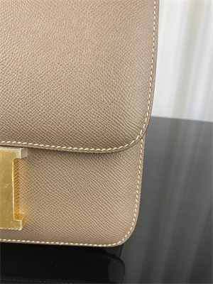 Constance Bag Epsom Leather 24CM Gold/Silver Tone Metal In Etoupe Color HS