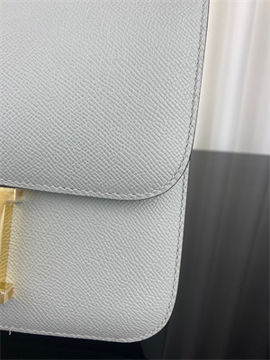 Constance Bag Epsom Leather 24CM Gold/Silver Tone Metal In Gris Mouette Color HS