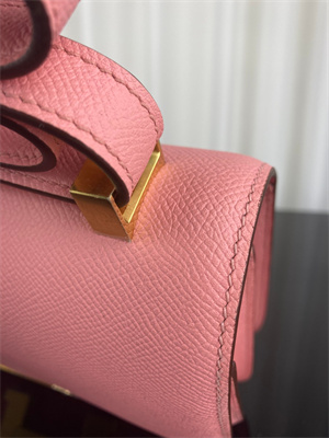 Constance Bag Epsom Leather 24CM Gold/Silver Tone Metal In Rose Confetti Color HS