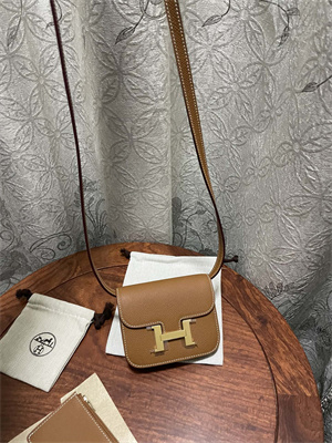 Constance SLIM Wallet With Strap Epsom Leather Gold Tone Metal In Gold Color HS