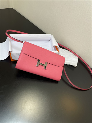 Constance To Go Wallet Epsom Leather Silver Tone Metal In Rose Lipsur Color HS