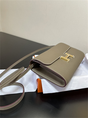 Constance To Go Wallet Epsom Leather Gold Tone Metal In Etoupe Color HS