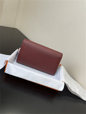 Constance To Go Wallet Epsom Leather Silver Tone Metal In Bordeaux Color HS