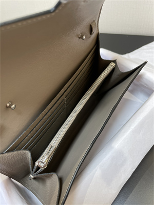 Constance To Go Wallet Epsom Leather Silver Tone Metal In Gris Asphalte Color HS