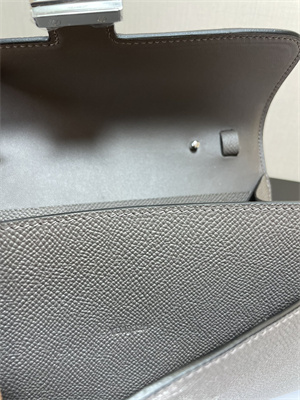 Constance To Go Wallet Epsom Leather Silver Tone Metal In Etain Color HS