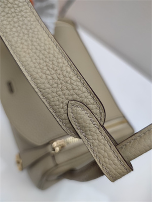 Lindy Bag Taurillon Clemence Leather 26/30CM Gold/Silver Tone Metal In Trench Color HS