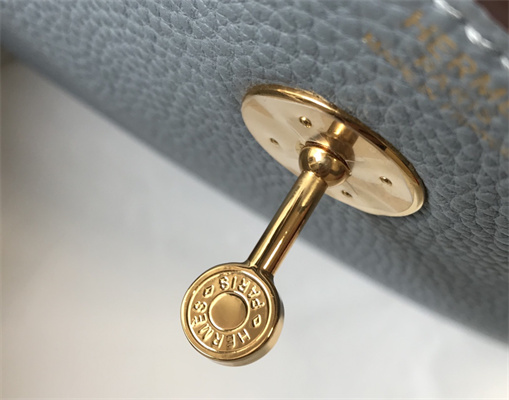 Lindy Bag Calfskin Leather 26/30CM Gold/Silver Tone Metal In Blue Color