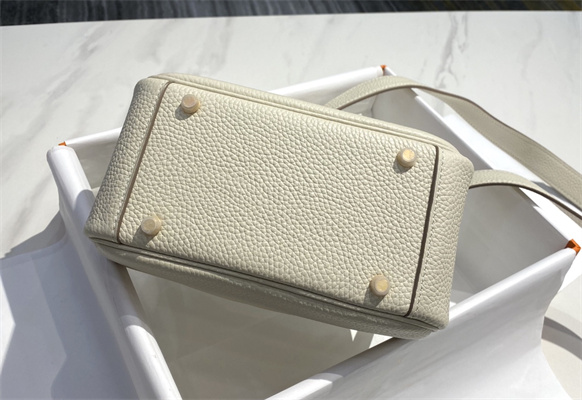 Lindy Mini Bag Calfskin Leather Gold/Silver Tone Metal In Craie Color