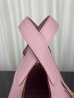 Picotin Lock Bag Taurillon Clemence Leather 18/22CM Gold/Silver Tone Metal In Sauve Sylvestre Color HS