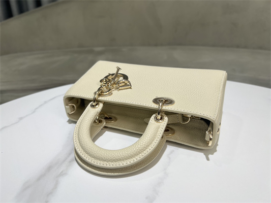 CD Lady D-Sire Small My ABCDior Bag Bull Leather Latte