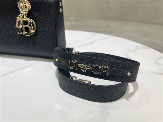 CD Lady D-Sire Small My ABCDior Bag Bull Leather Black