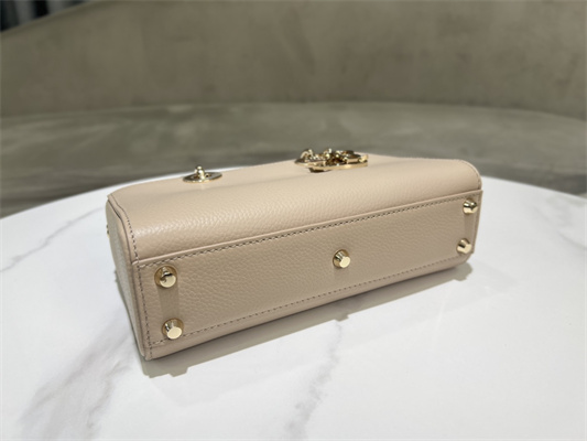 CD Lady D-Sire Small My ABCDior Bag Bull Leather Beige