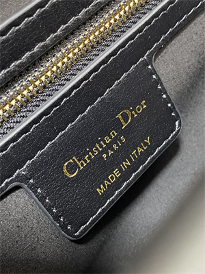 CD Small Jolie Top Handle Bag Cannage Calfskin Black