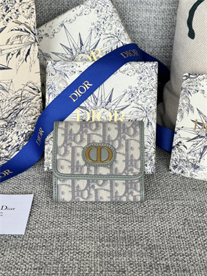CD 30 Montaigne Trifold Wallet Gray Dior Oblique Jacquard