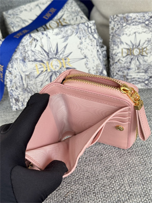 CD Caro Scarlet Wallet Supple Cannage Lambskin Pink S5032