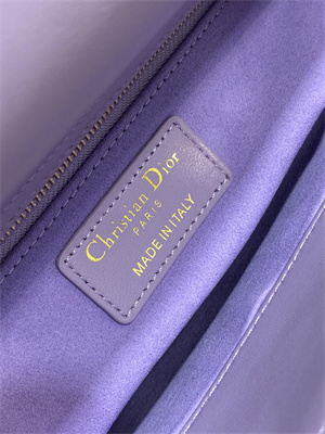 CD Small Lady Di.or My ABCDior Bag Cannage Lambskin Gold Tone Metal Lt Purple