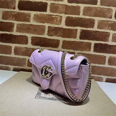 Gucci GG MARMONT Medium Shoulder Bag Pink iridescent 443497