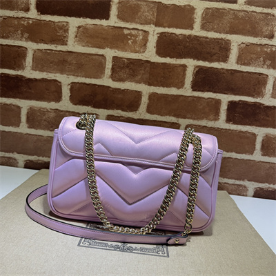 Gucci GG MARMONT Medium Shoulder Bag Pink iridescent 443497