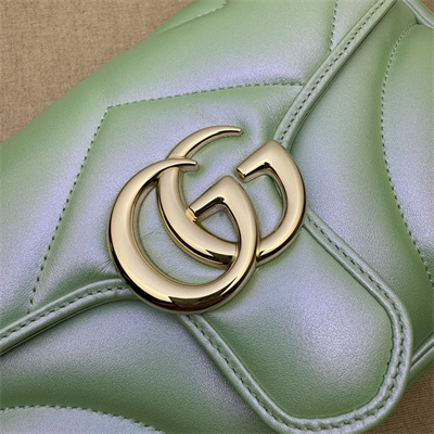 Gucci GG MARMONT Medium Shoulder Bag Lt Green iridescent 443497