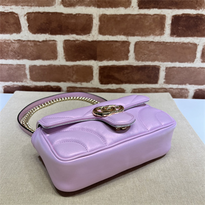 Gucci GG MARMONT Small  Shoulder Bag Pink iridescent 446744