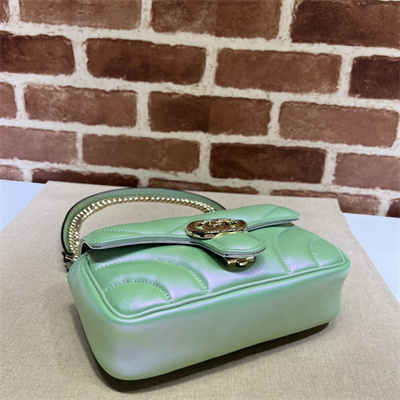 Gucci GG MARMONT Small  Shoulder Bag Lt Green iridescent 446744